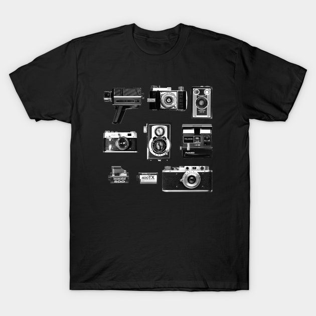 Retro Cameras T-Shirt by hsf